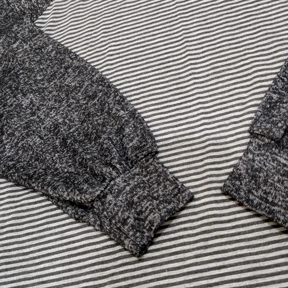 Striped Long Sleeve Top - Black and Gray - Picture 2 of 5